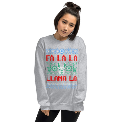 Fa La La Llama Ugly Christmas Unisex Sweatshirt