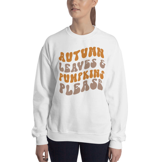 Autumn Leaves & Pumpkin Please Women's Sweatshirt