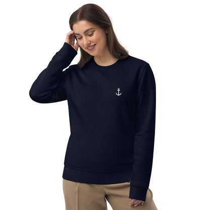 Anchor Embroidered Unisex Eco Sweatshirt