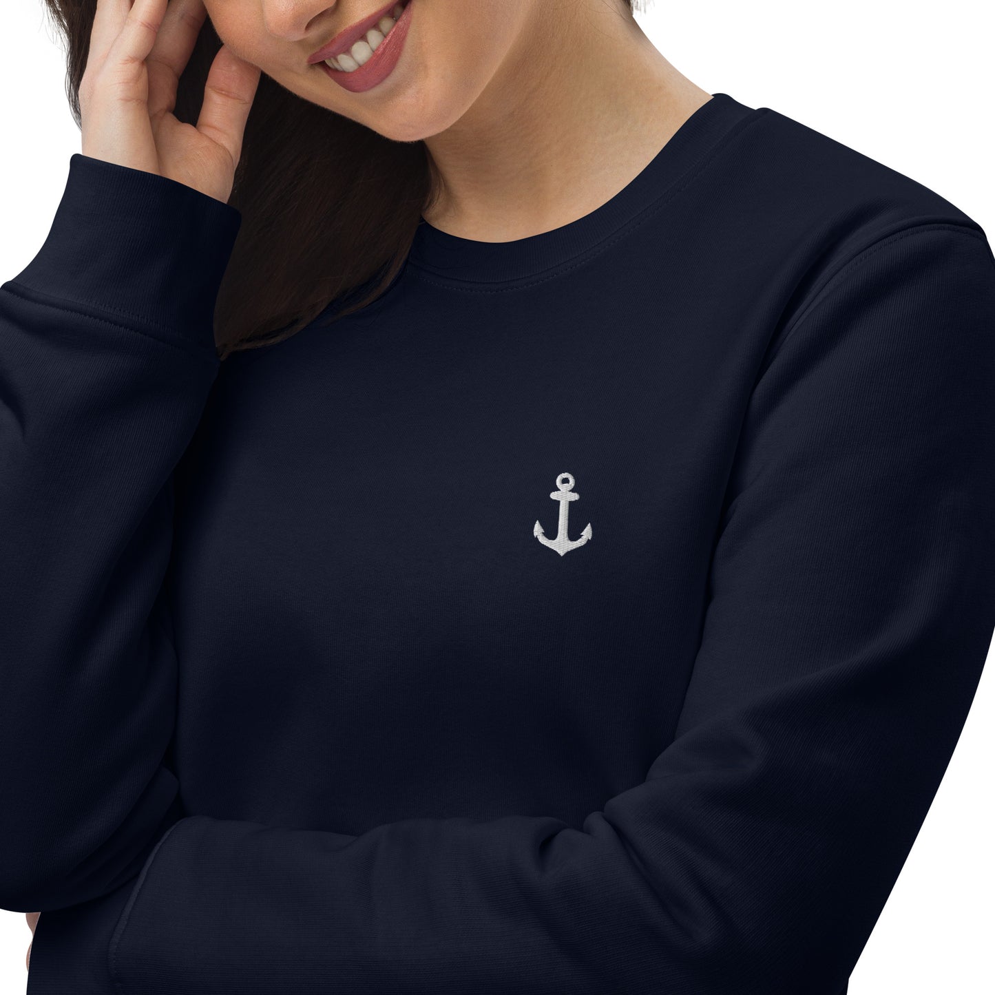 Anchor Embroidered Unisex Eco Sweatshirt