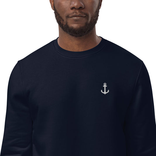 Anchor Embroidered Unisex Eco Sweatshirt