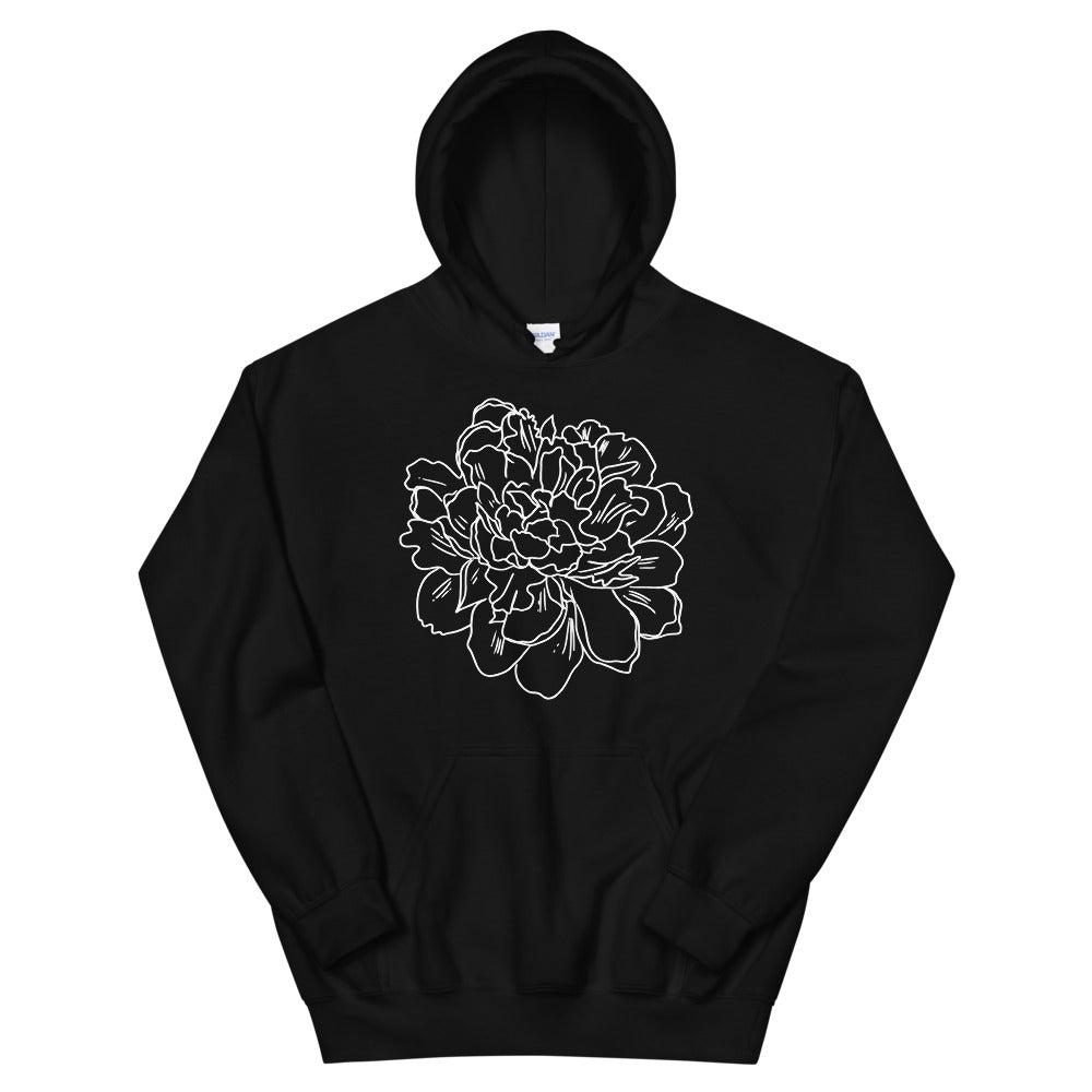 Hand Drawn Flower Hoodie