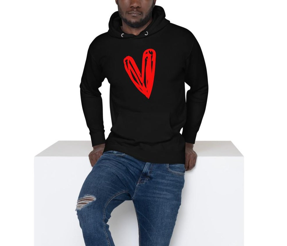 Red Heart Unisex Hoodie