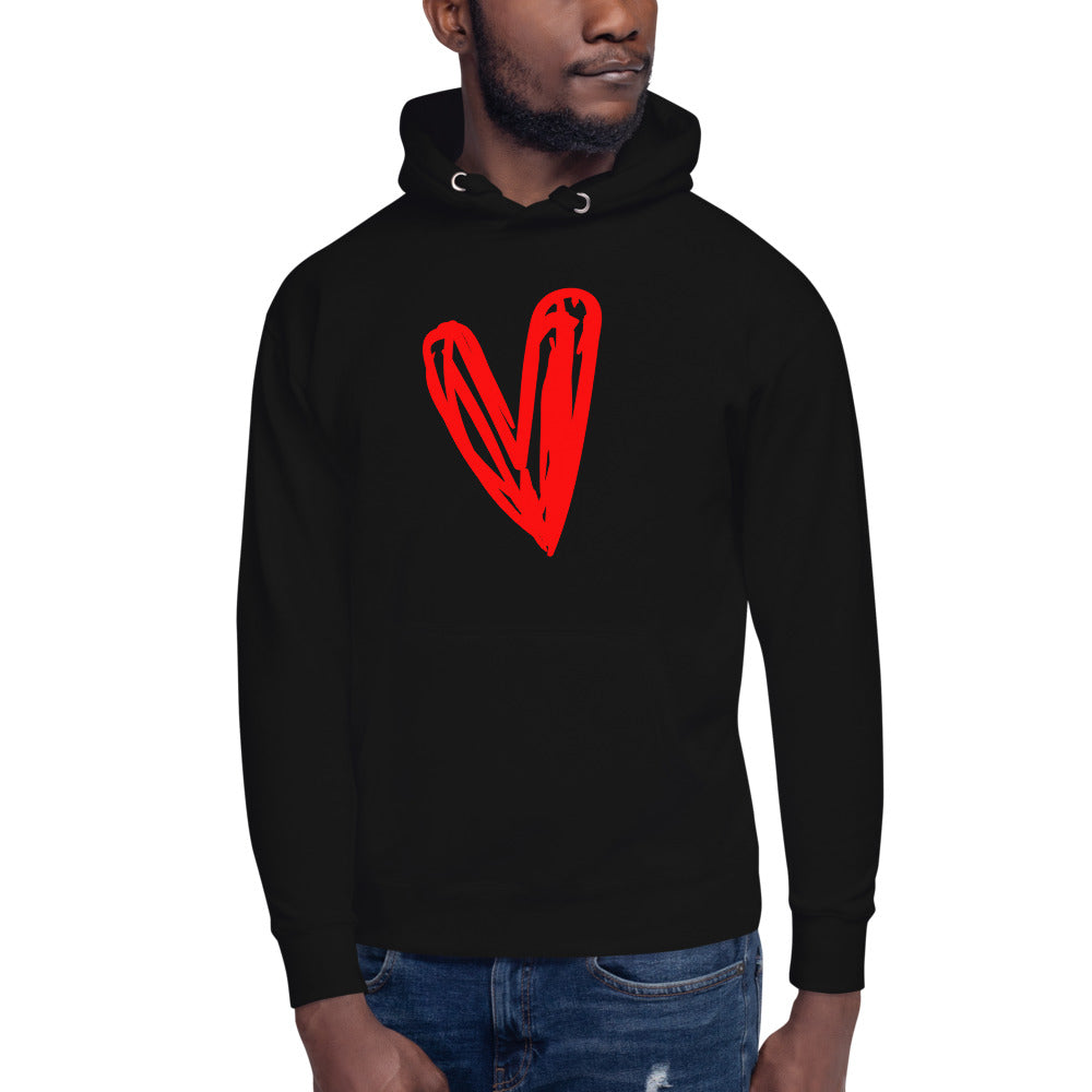 Red Heart Unisex Hoodie