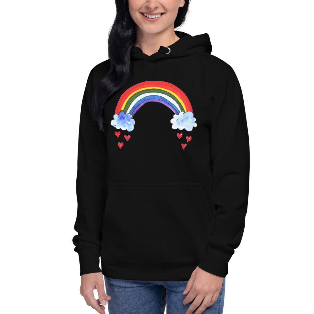 Rainbow Hearts Women's Hoodie