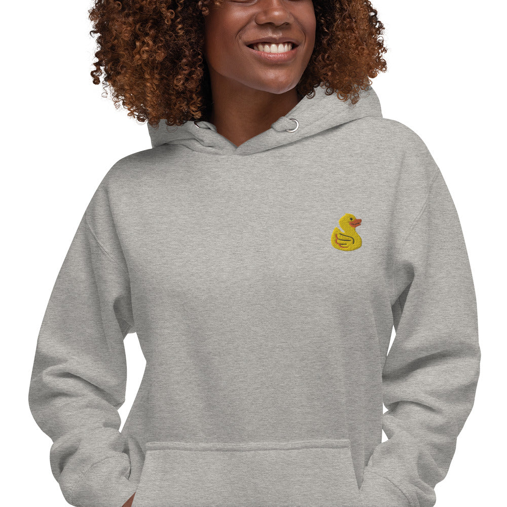 Yellow Duck Embroidered Women's Hoodie