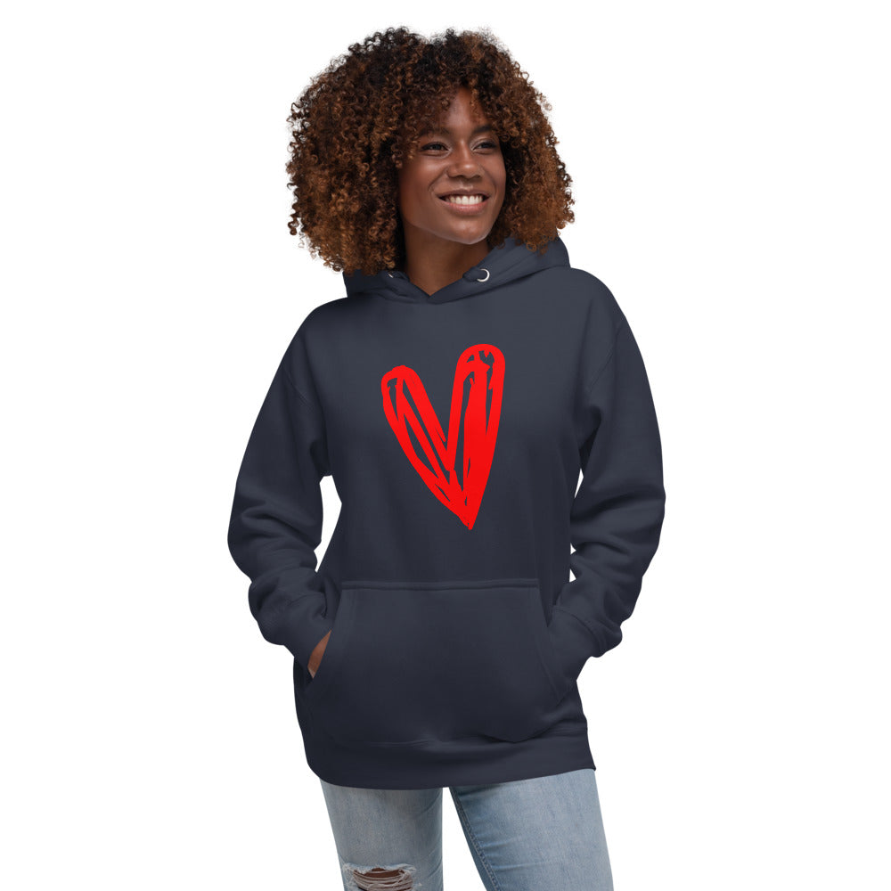 Red Heart Unisex Hoodie