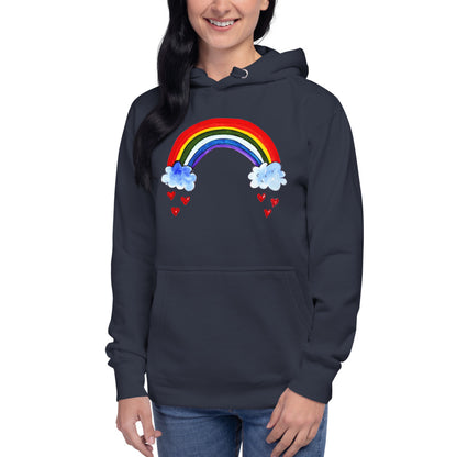 Rainbow Hearts Women's Hoodie