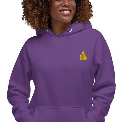 Yellow Duck Embroidered Women's Hoodie