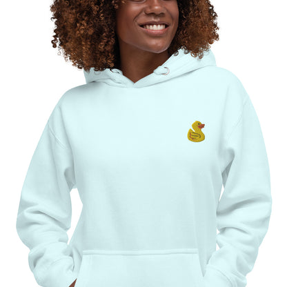 Yellow Duck Embroidered Women's Hoodie