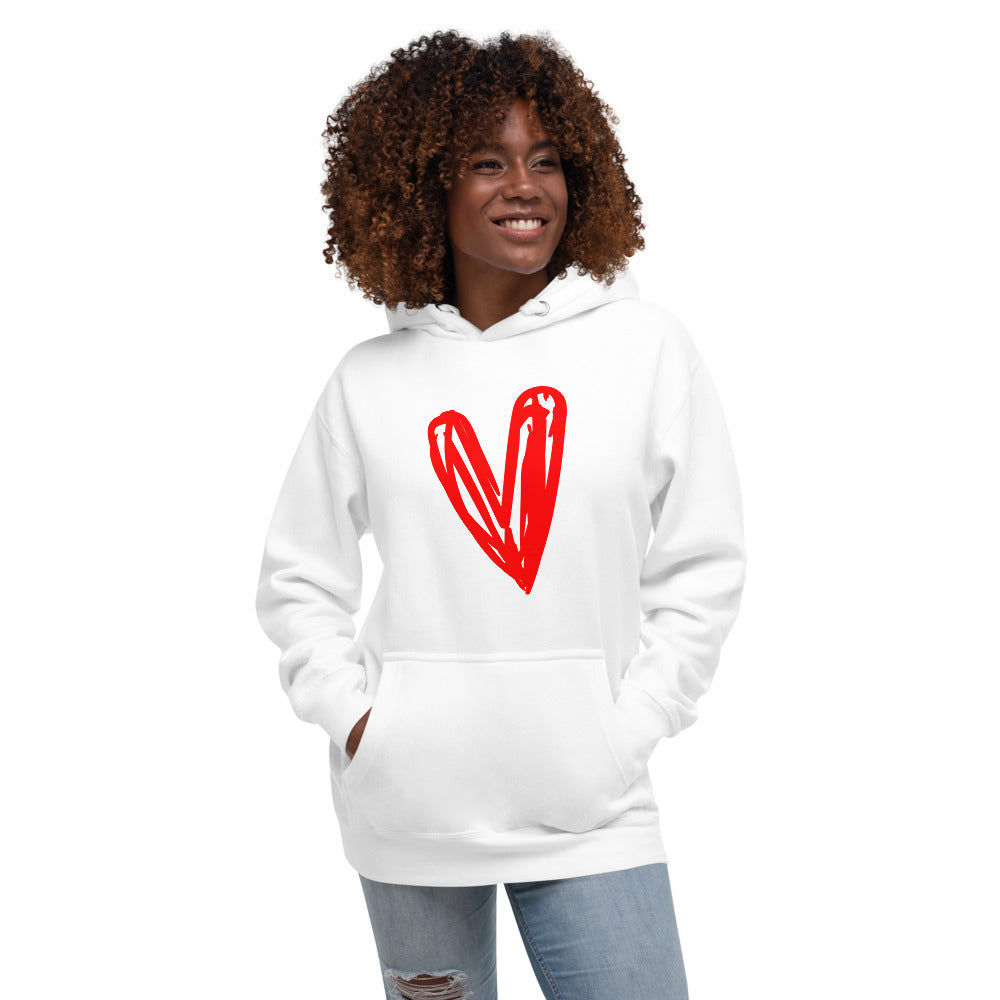 Red Heart Unisex Hoodie