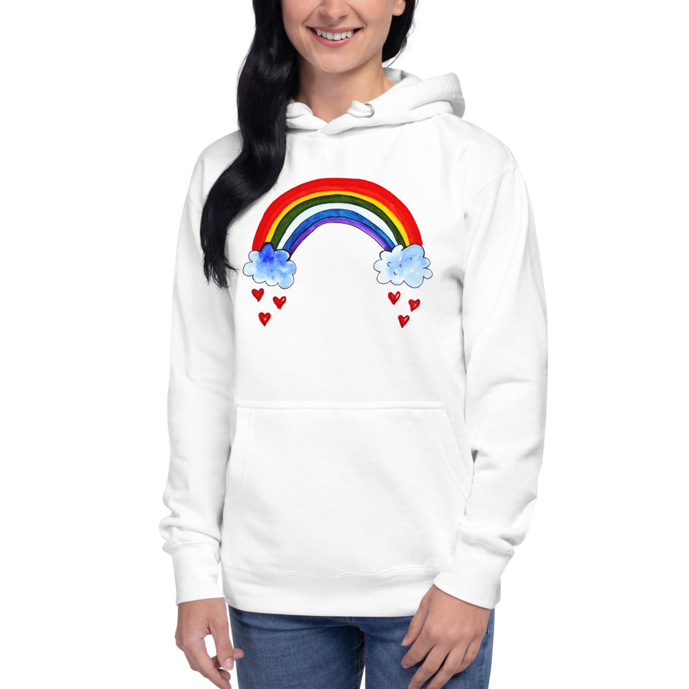 Rainbow Hearts Women's Hoodie