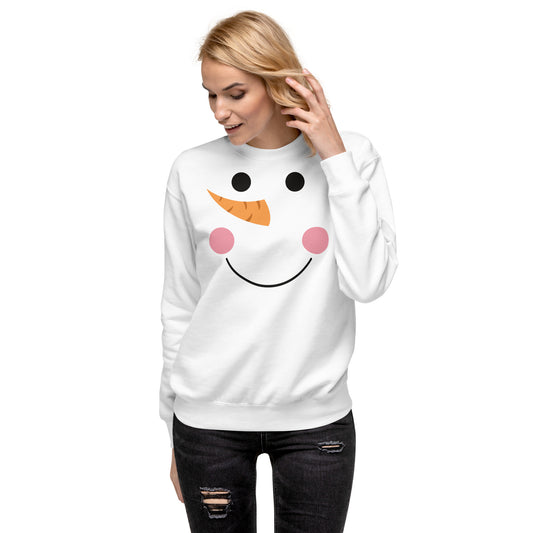 Cute Blushing Snowman Premium Sweatshirt