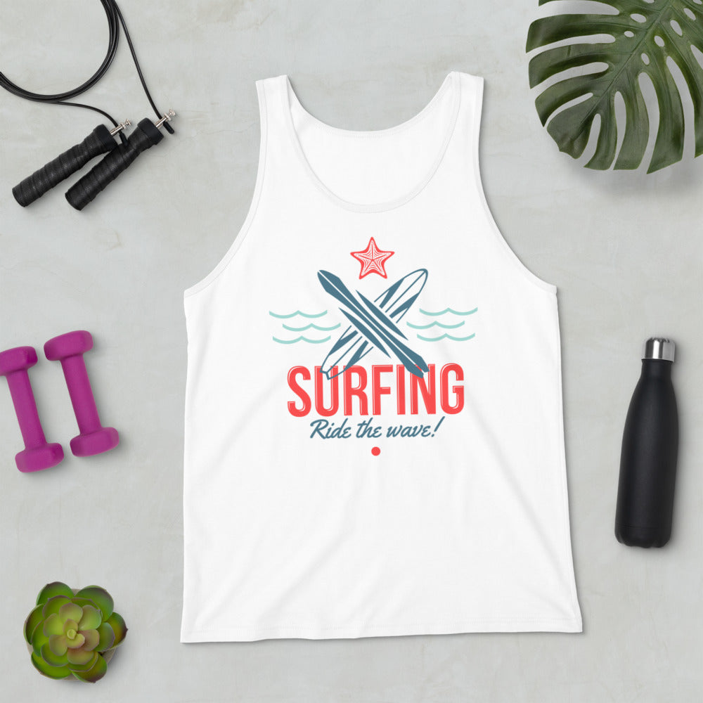 SURFING Unisex Tank Top - Bloom Seventy Seven