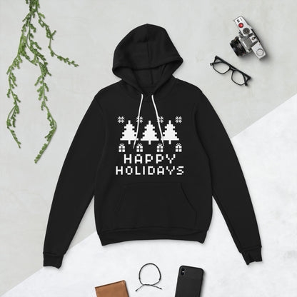 Happy Holidays Graphic Fleece Hoodie