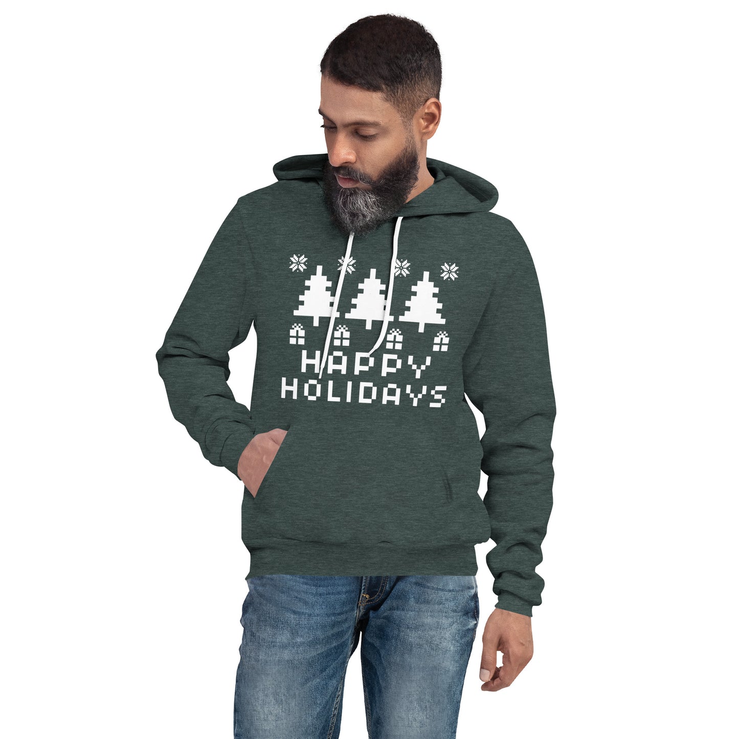 Happy Holidays Graphic Fleece Hoodie