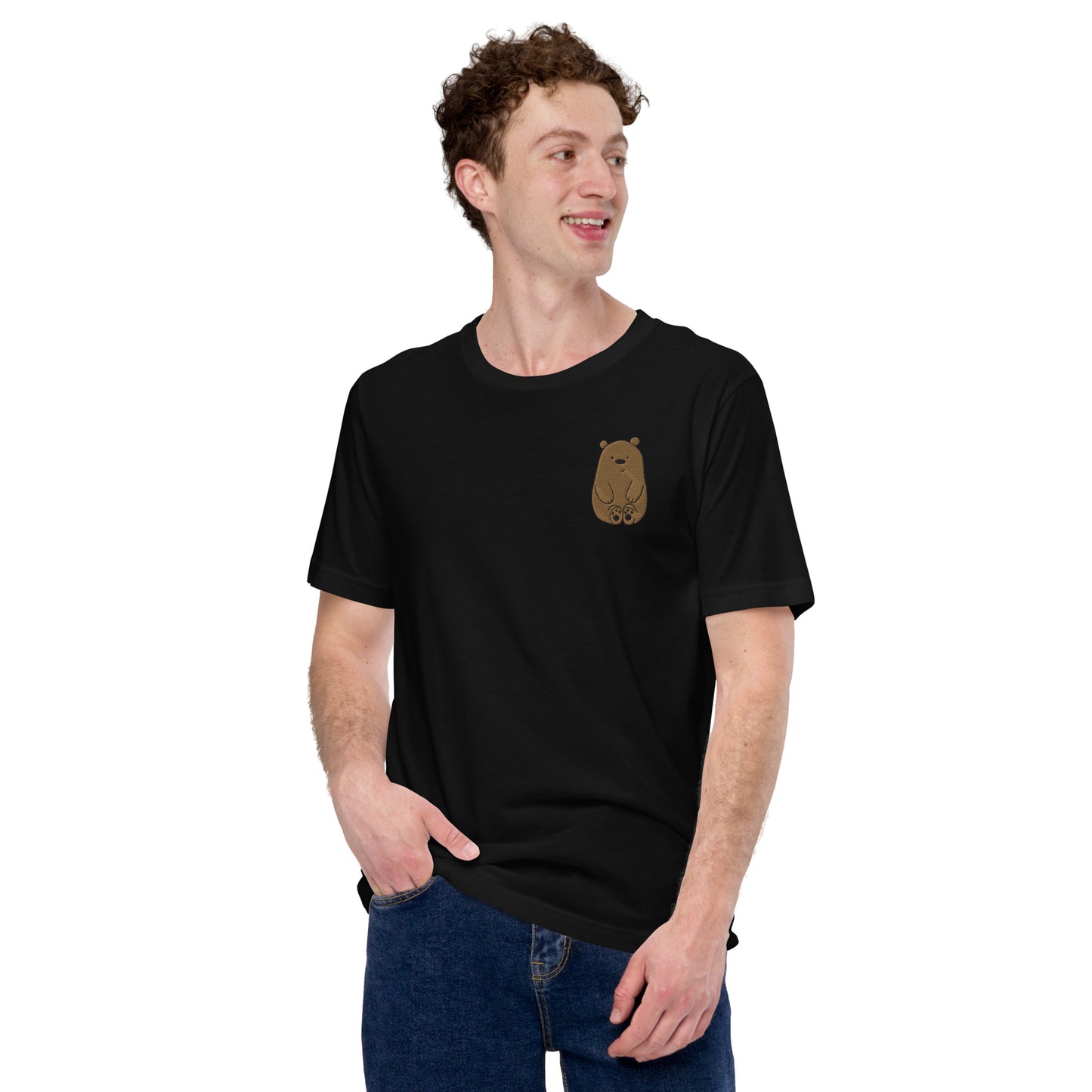Embroidered Bear Unisex T-Shirt
