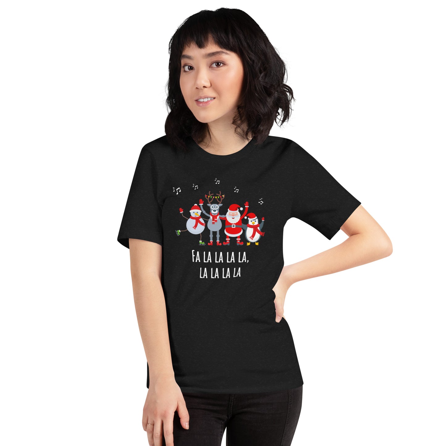 Funny Santa and Friends Singing Graphic Tee - Unisex