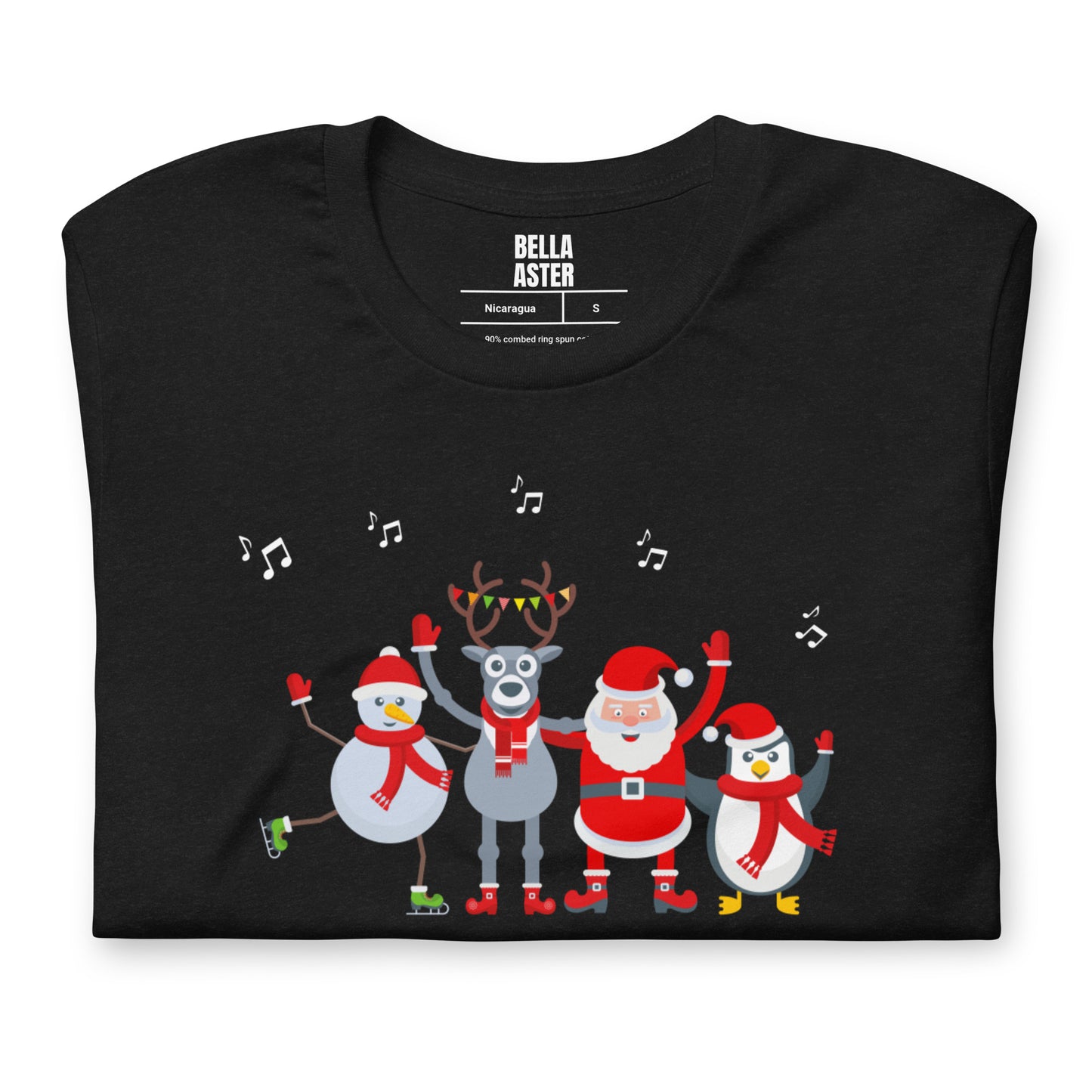 Funny Santa and Friends Singing Graphic Tee - Unisex