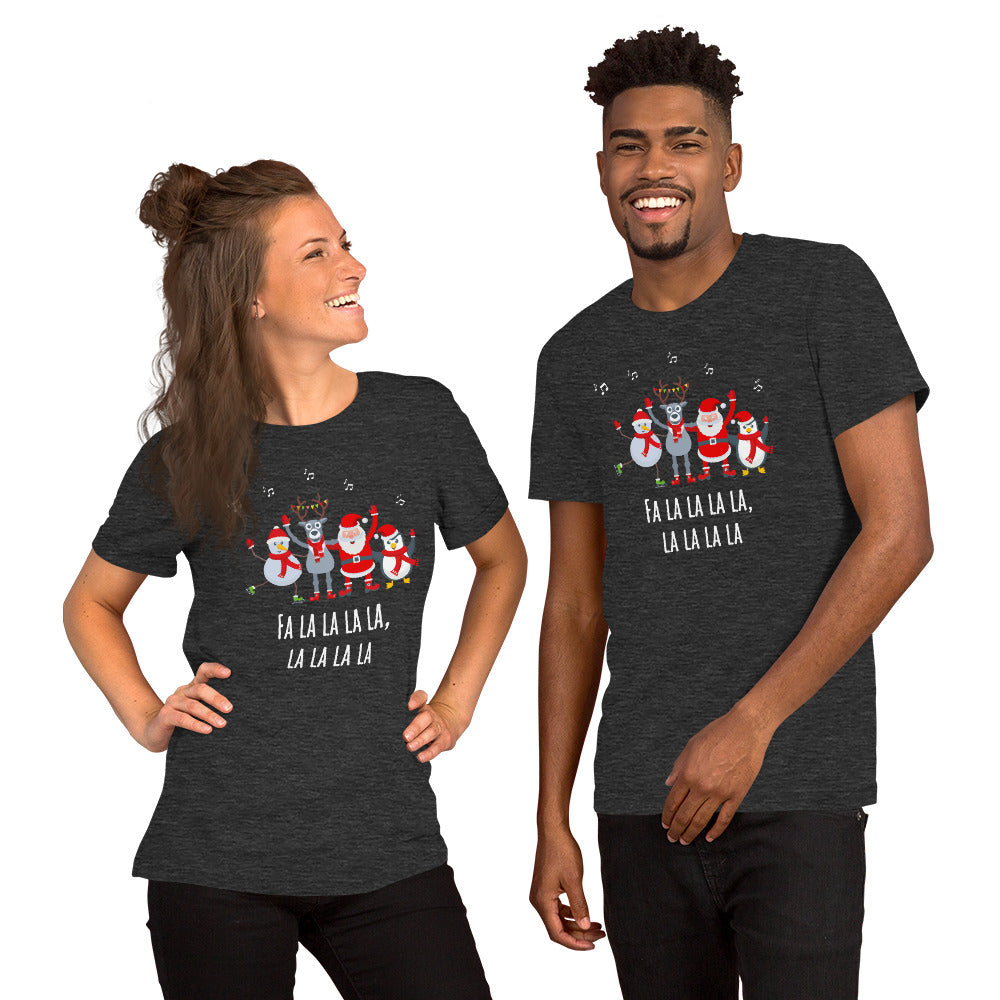 Funny Santa and Friends Singing Graphic Tee - Unisex