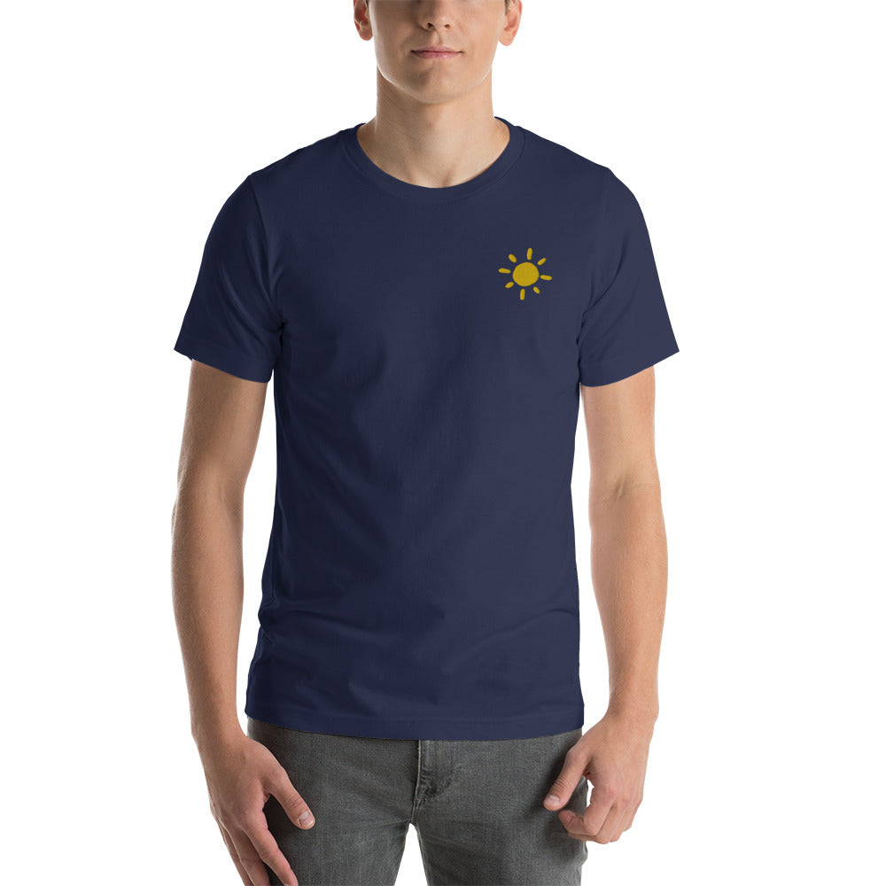 Bella Aster Embroidered Sun Cotton T-Shirt