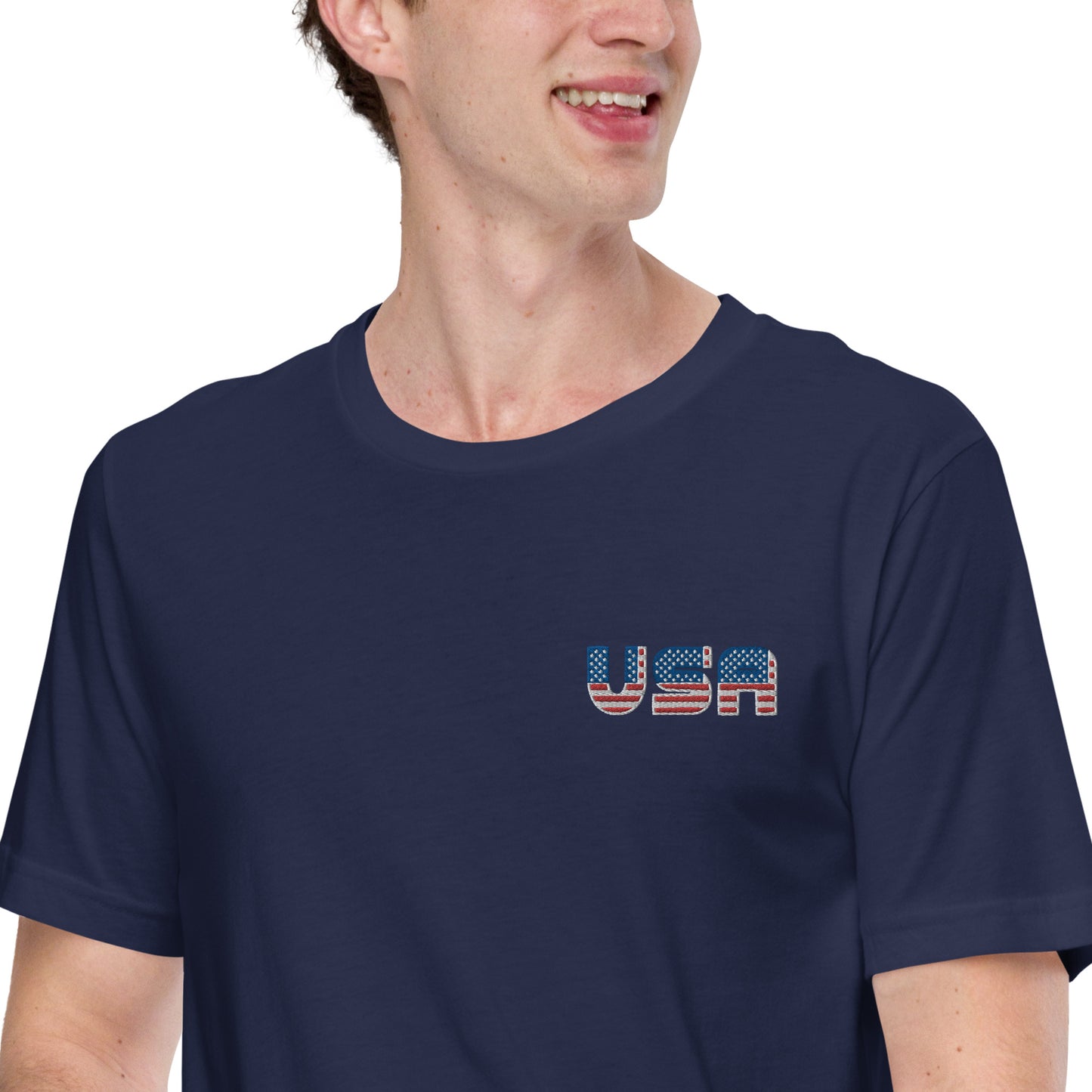 4 th Of July Embroidered USA Independence Day Unisex T-Shirt