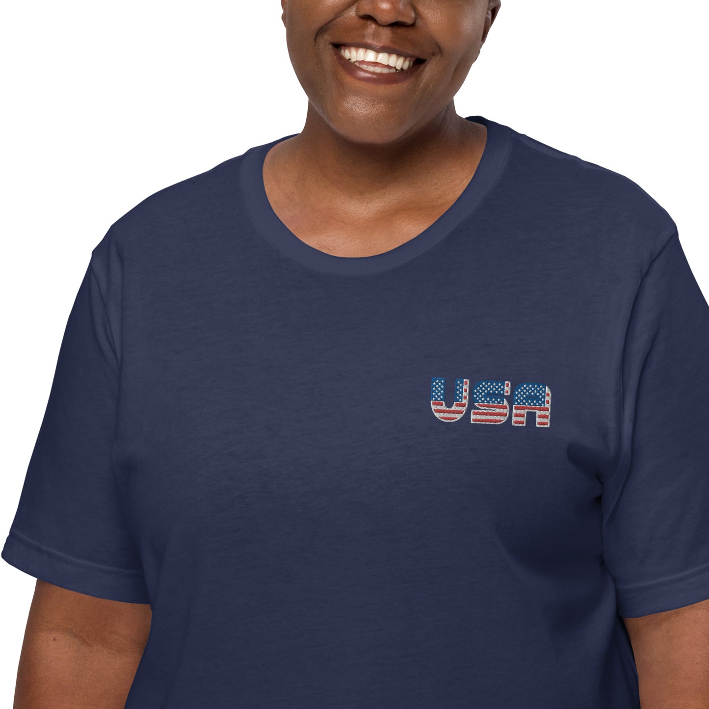 4 th Of July Embroidered USA Independence Day Unisex T-Shirt