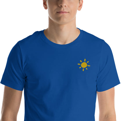 Bella Aster Embroidered Sun Cotton T-Shirt