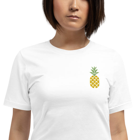 Embroidered Pineapple Unisex T-Shirt