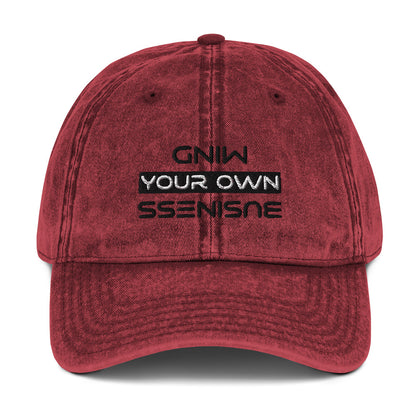 Mind Your Own Business Vintage Cotton Twill Cap