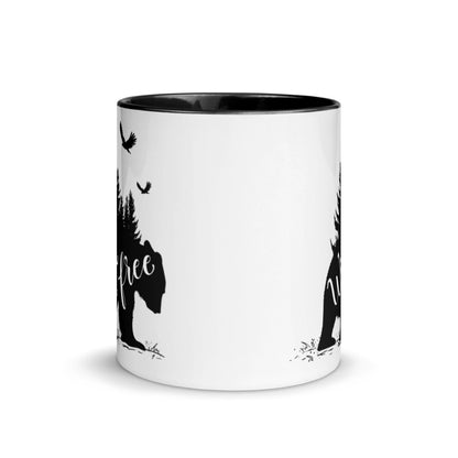 Wild and Free Ceramic Mug with Color Inside