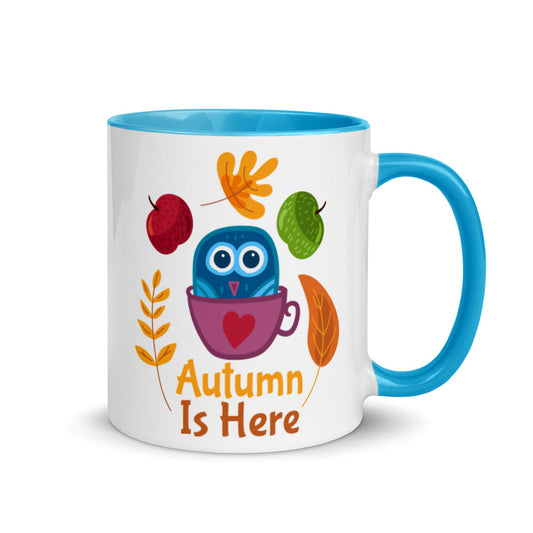 Autumn is Here Mug with Color Inside