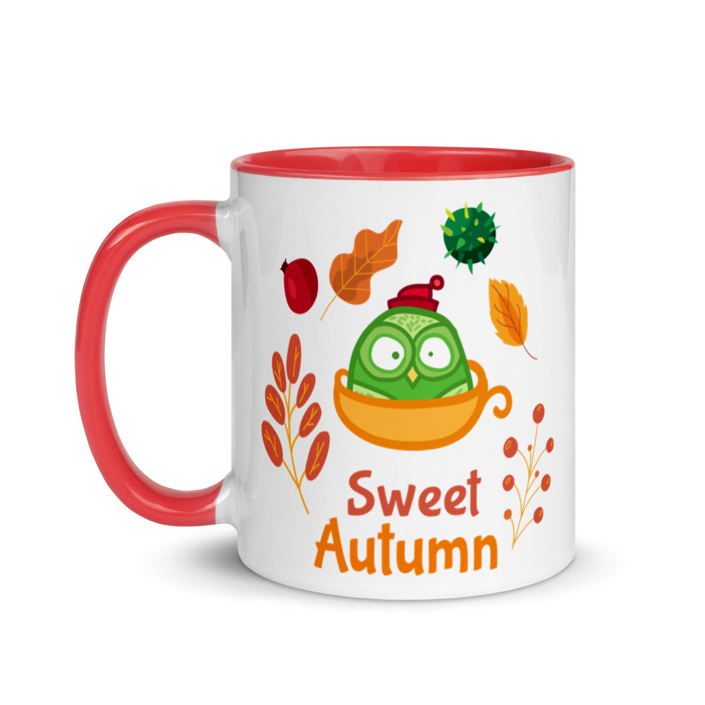 Sweet Autumn Ceramic Mug with Color Inside
