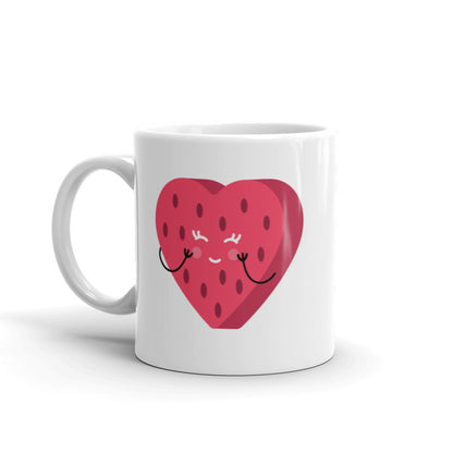 Cute Blushing Watermelon Heart Mug