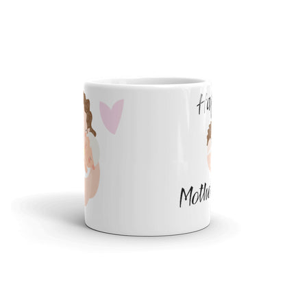 Mother and Child Happy Mother's Day White Glossy Mug