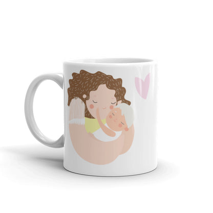 Mother and Child Happy Mother's Day White Glossy Mug