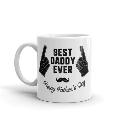 Best Daddy Ever Black and White Glossy Mug