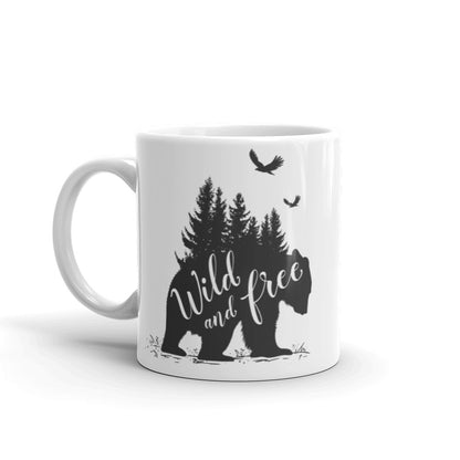 Wild and Free Ceramic White Mug