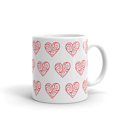 Fall In Love Vine Hearts Ceramic Mug