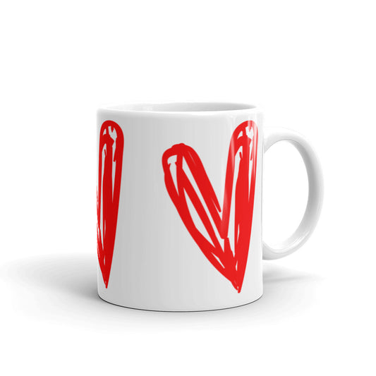 Red Hearts Ceramic Mug