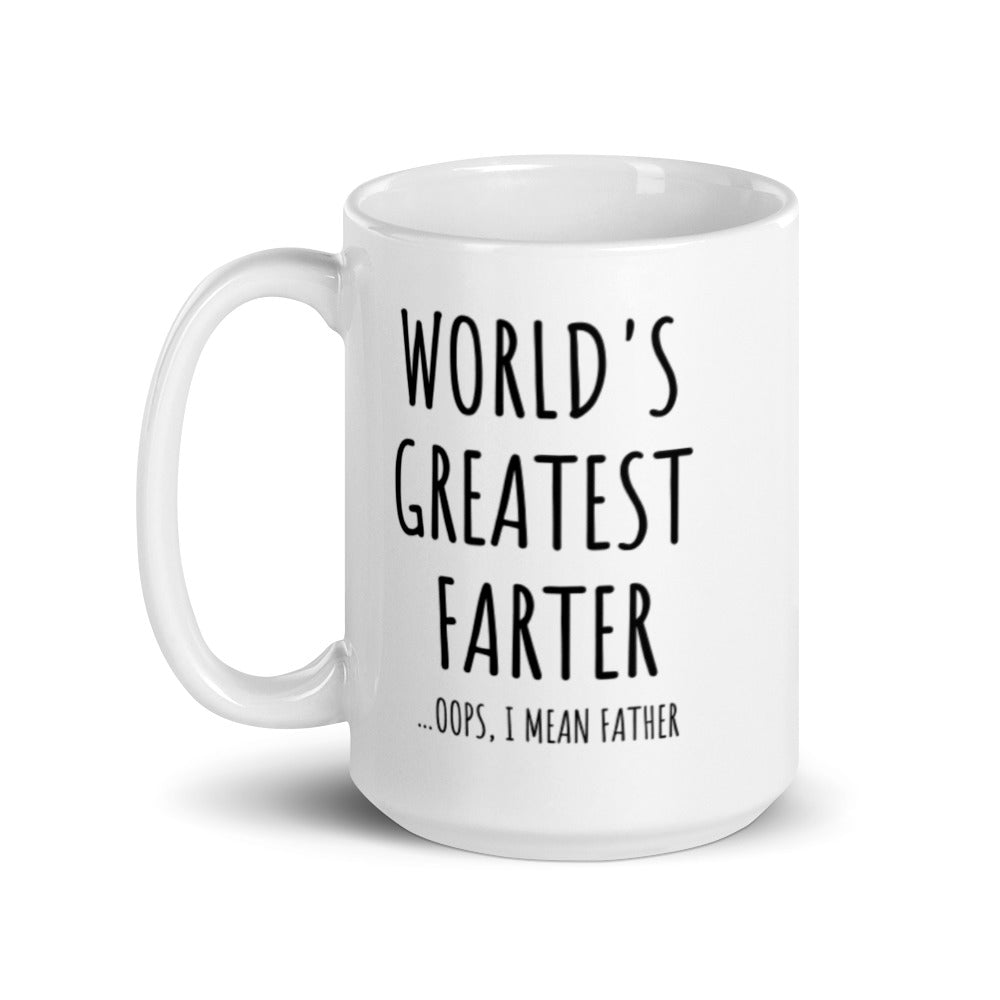 World's Greatest Farter Funny White Glossy Mug