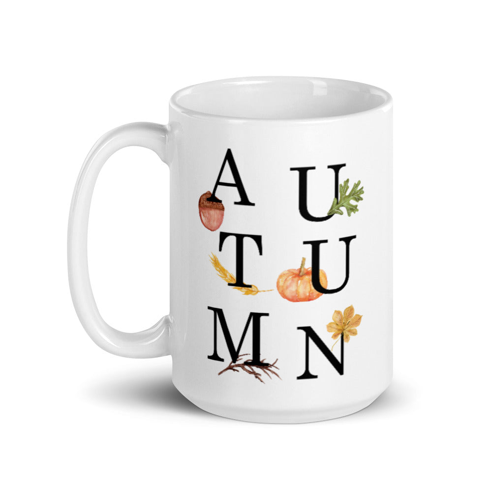 Autumn White Glossy Mug