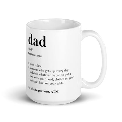 Dad Definition White Glossy Mug