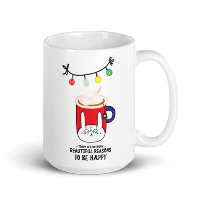 Beautiful Reasons To Be Happy Ceramic Mug - Christmas