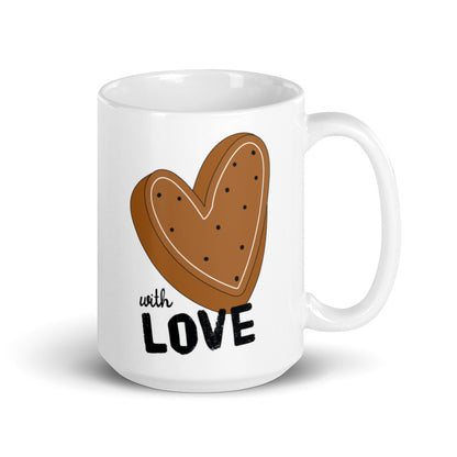 With Love White Glossy Mug