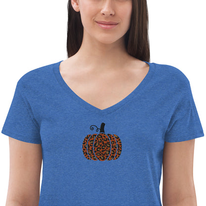 womens-recycled-v-neck-t-shirt-blue-heather-zoomed-in