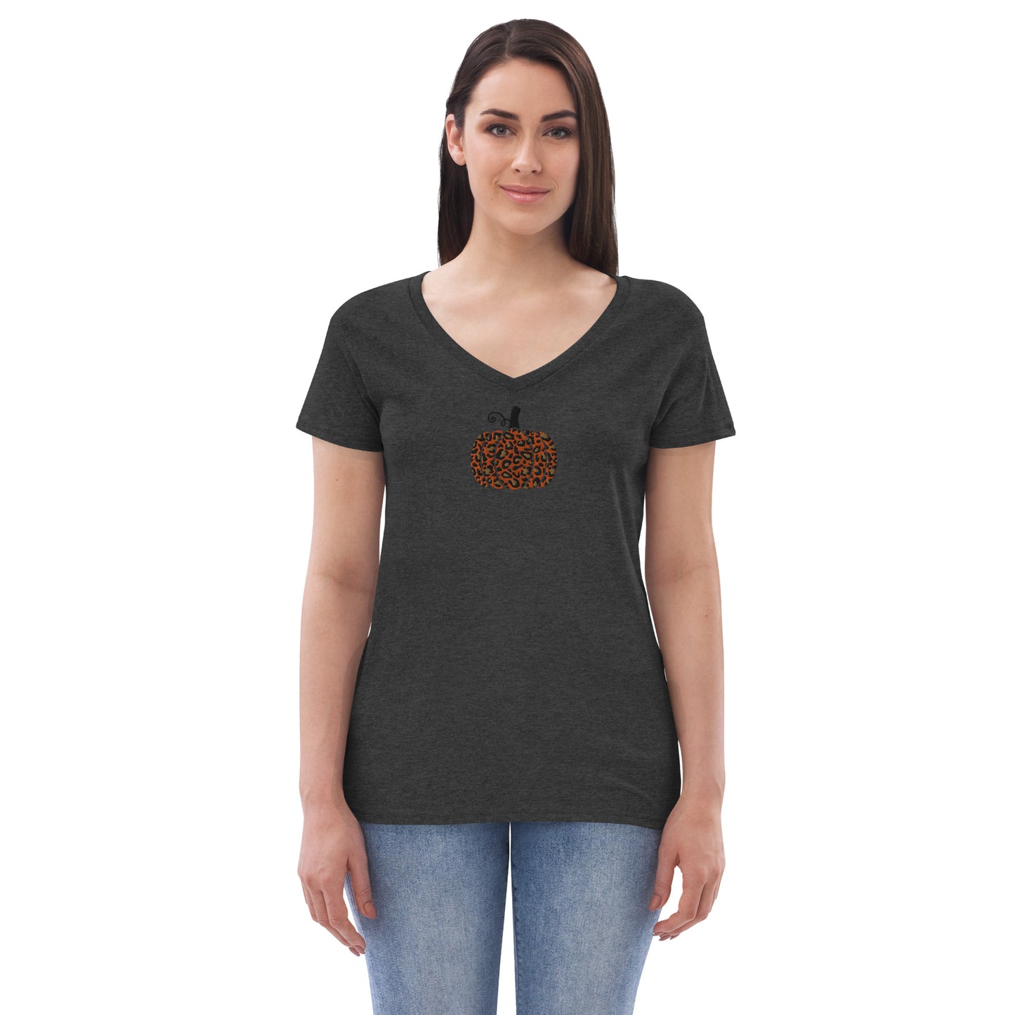 womens-recycled-v-neck-t-shirt-charcoal-heather-front