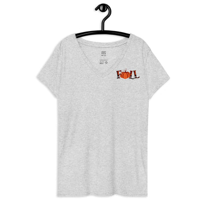 Fall Pumpkin Women’s Recycled V-neck T-Shirt