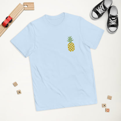 Embroidered Pineapple Kid's Jersey T-Shirt