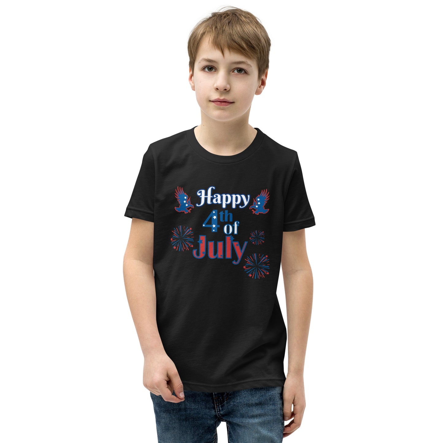 Happy 4th Of July Youth Short Sleeve T-Shirt